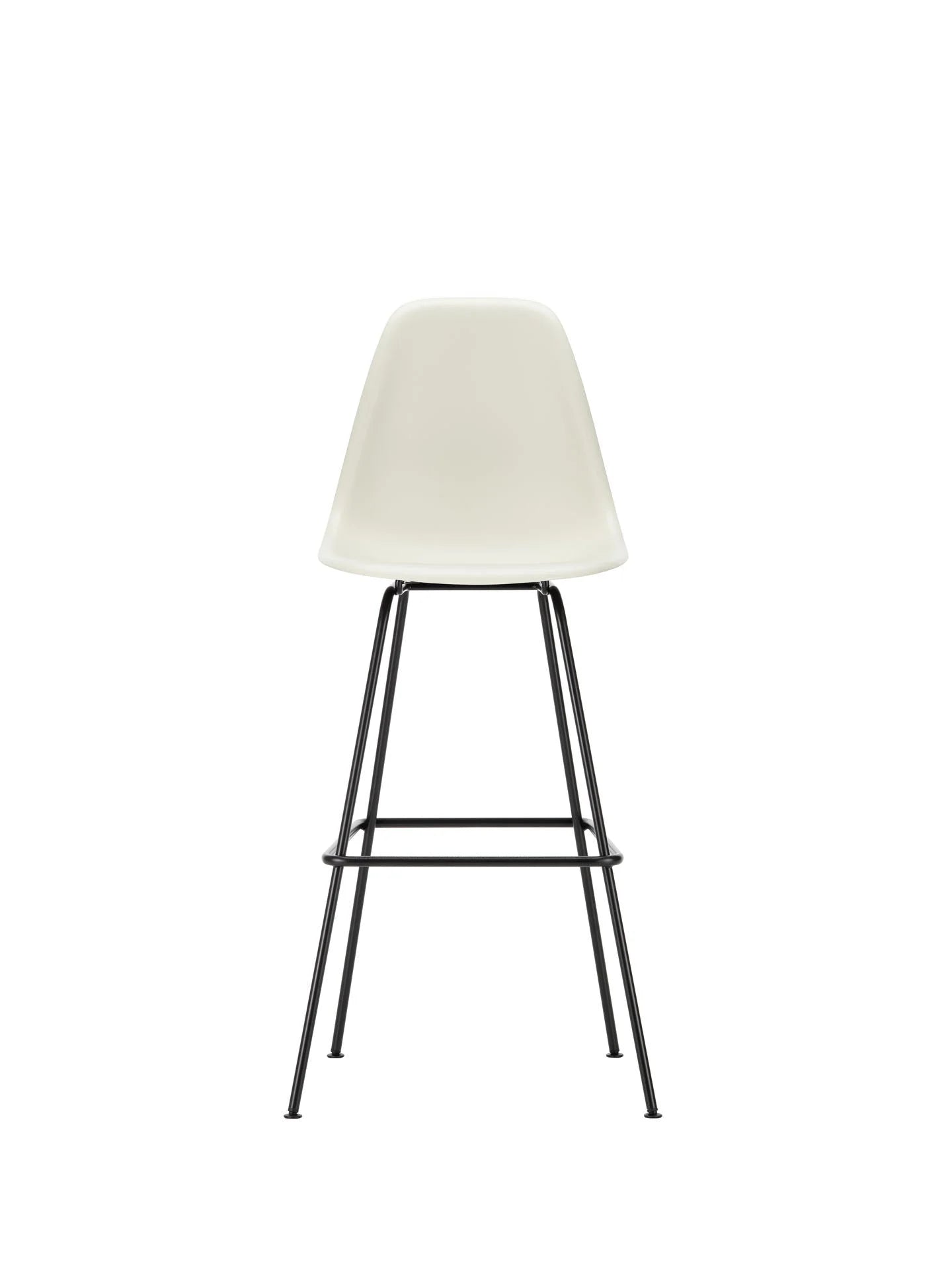 vitra Eames Plastic Stool RE high - zwart onderstel - pebble RE