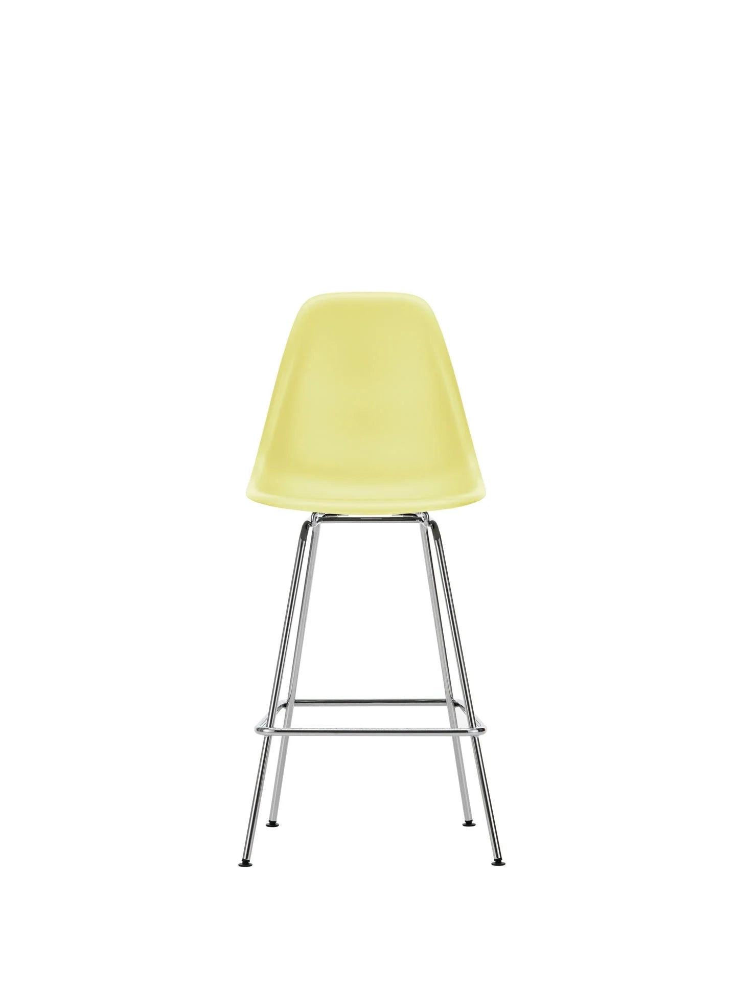 vitra Eames Plastic Stool RE medium - chroom onderstel - citron RE
