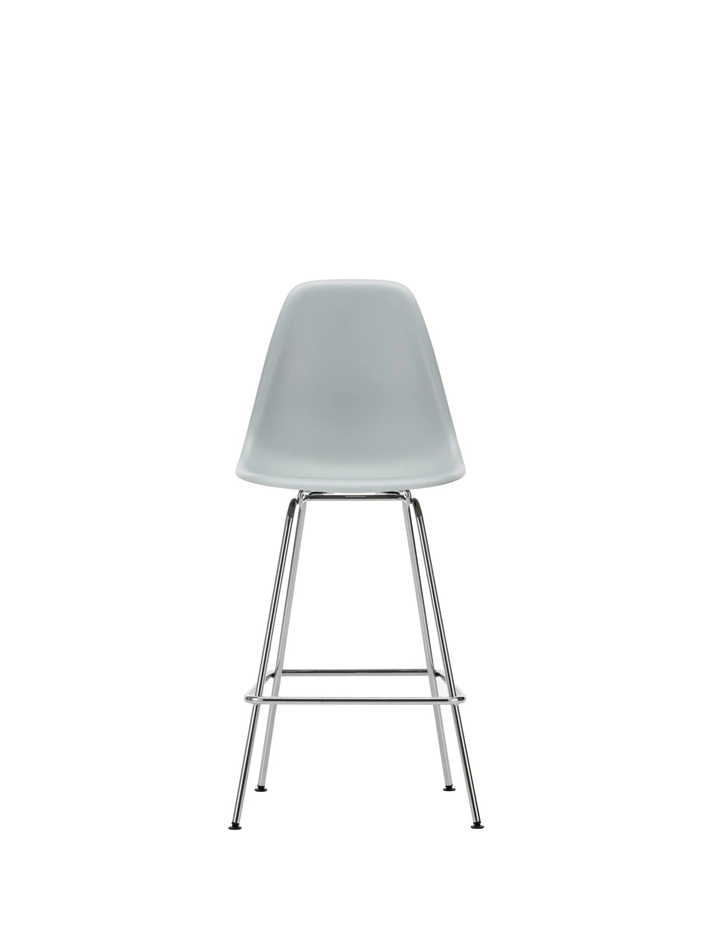 vitra Eames Plastic Stool RE medium - chroom onderstel - Light Grey RE