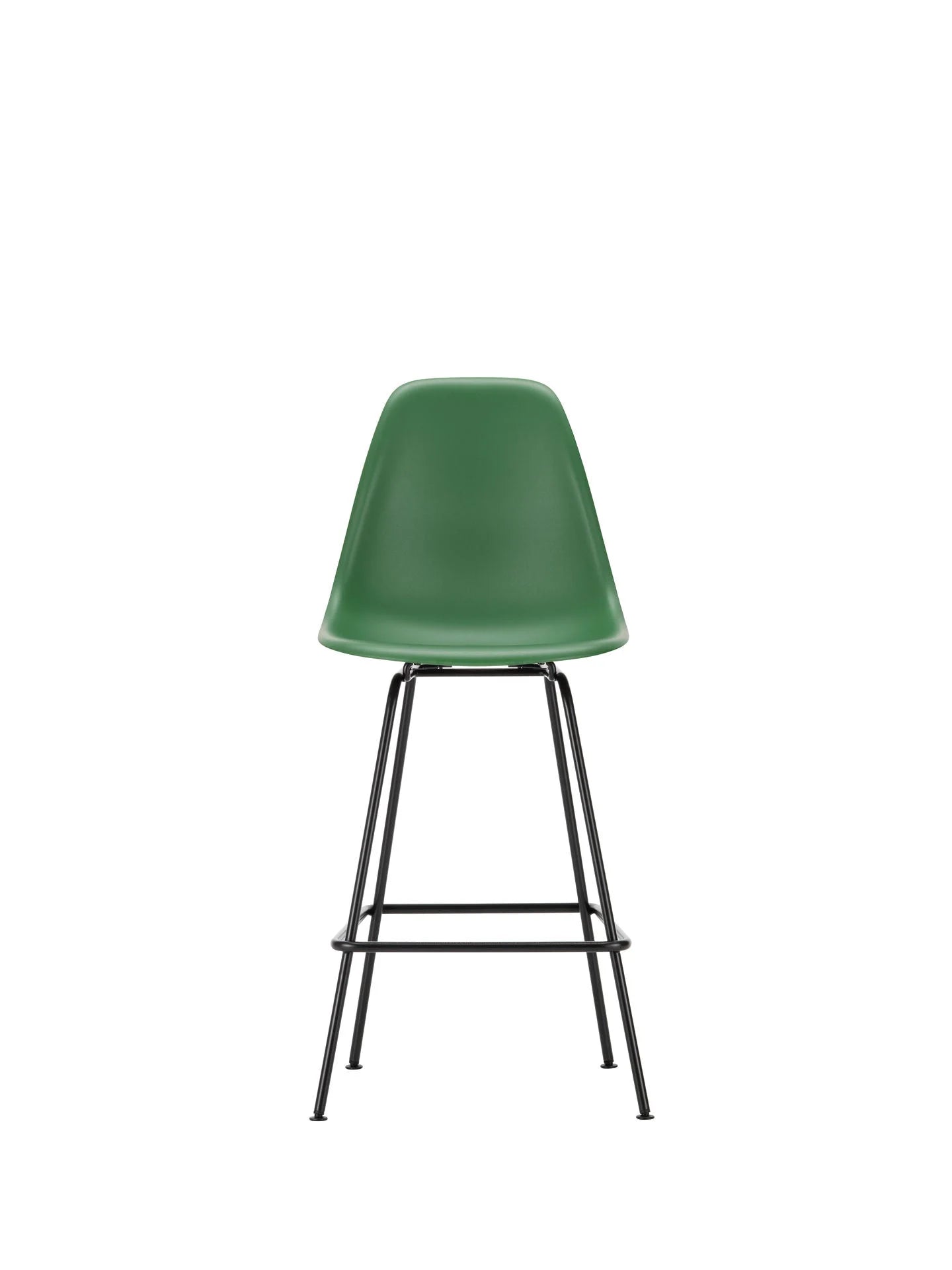 vitra Eames Plastic Stool RE medium - zwart onderstel - emerald RE