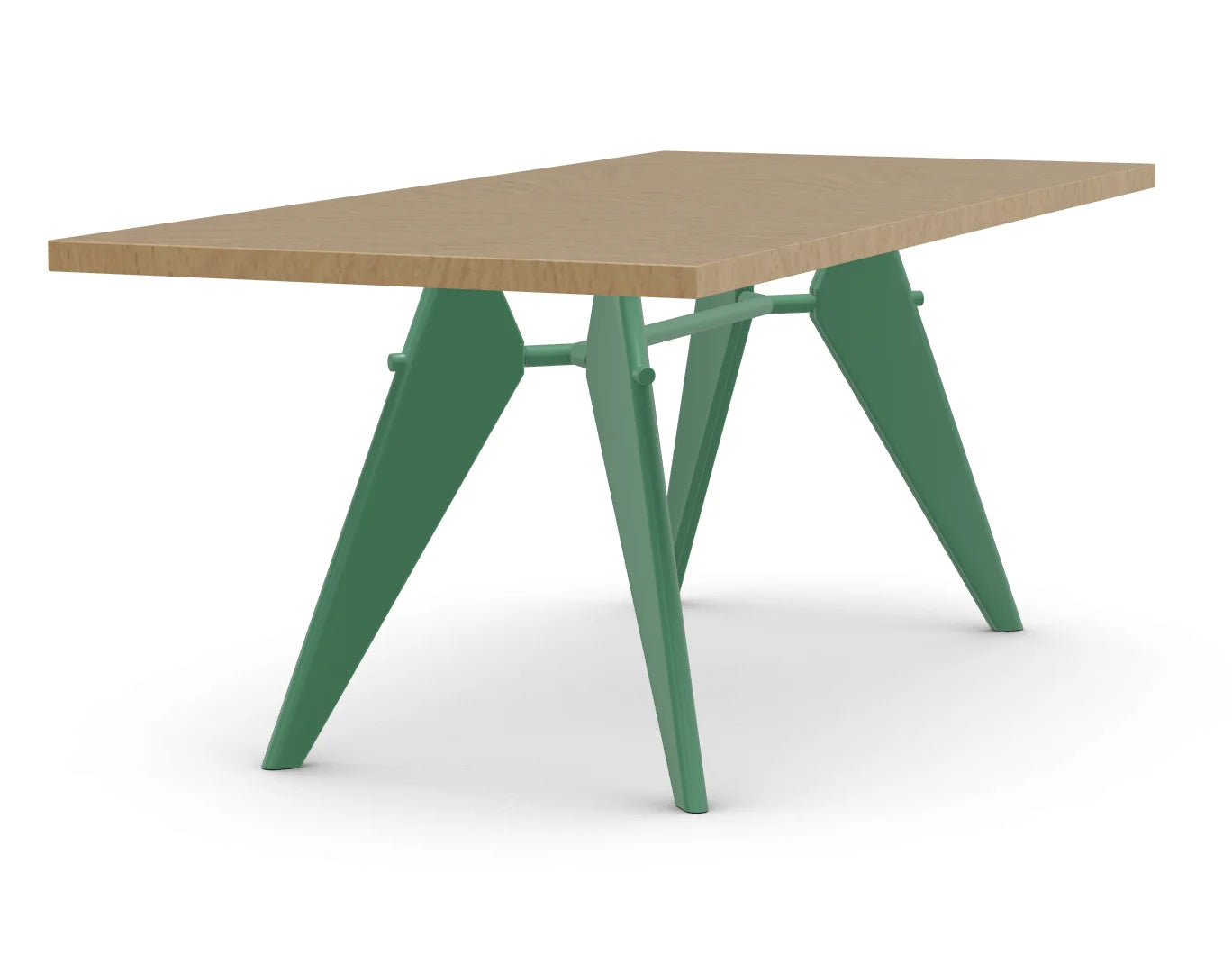 vitra EM Table - 90 x 200 cm. - Prouve Blue Vert