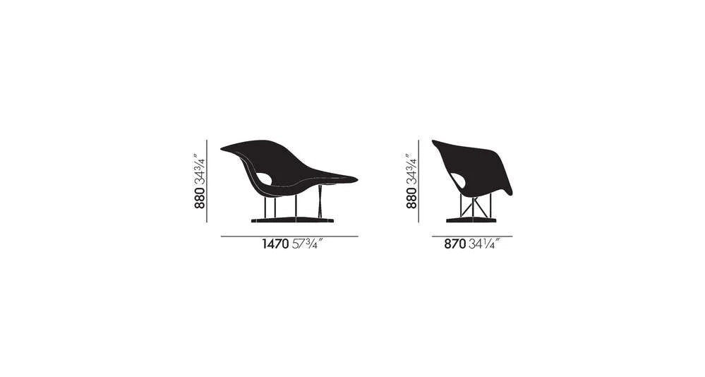 vitra loungestoel La Chaise - standaard