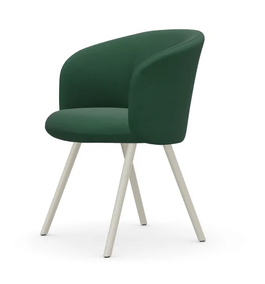 vitra Mikado Arm Chair - Credo - aluminium/chalk - Credo emerald/ivy