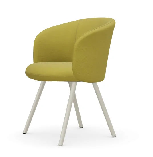 vitra Mikado Arm Chair - Credo - aluminium/chalk - Credo lime/curry
