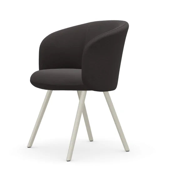 vitra Mikado Arm Chair - Credo - aluminium/chalk - Credo mother of pearl/black