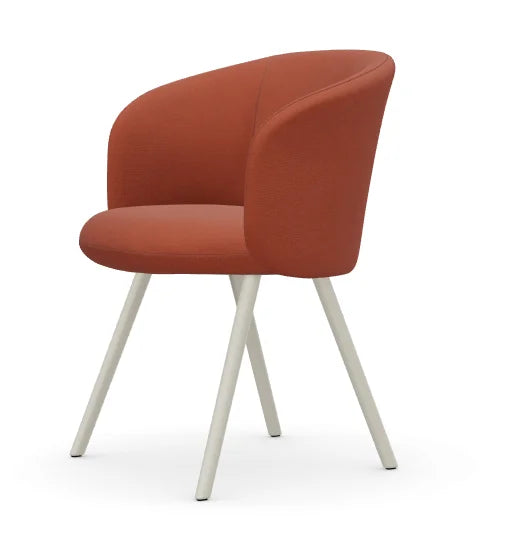 vitra Mikado Arm Chair - Credo - aluminium/chalk - Credo saffron