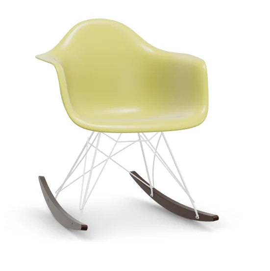 vitra Plastic Armchair RAR RE - wit & esdoorn donker onderstel - citron RE