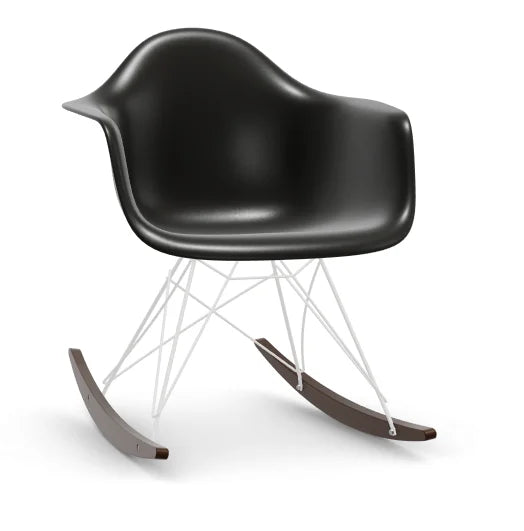vitra Plastic Armchair RAR RE - wit & esdoorn donker onderstel - deep black RE
