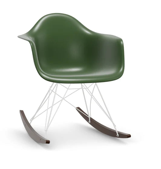 vitra Plastic Armchair RAR RE - wit & esdoorn donker onderstel - forest green RE