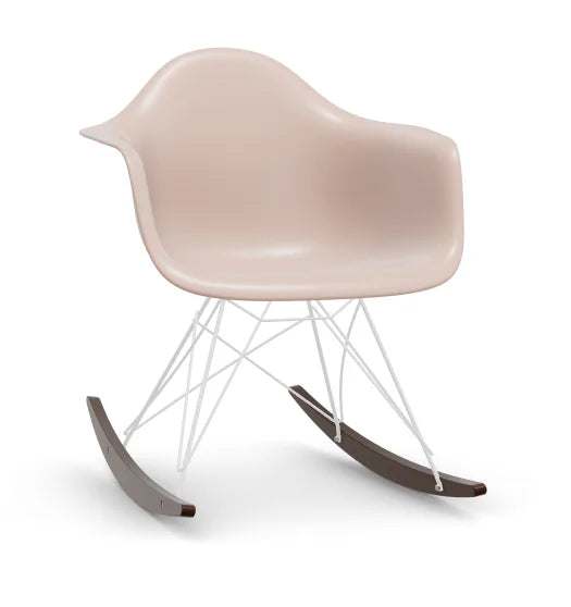 vitra Plastic Armchair RAR RE - wit & esdoorn donker onderstel - pale rose RE
