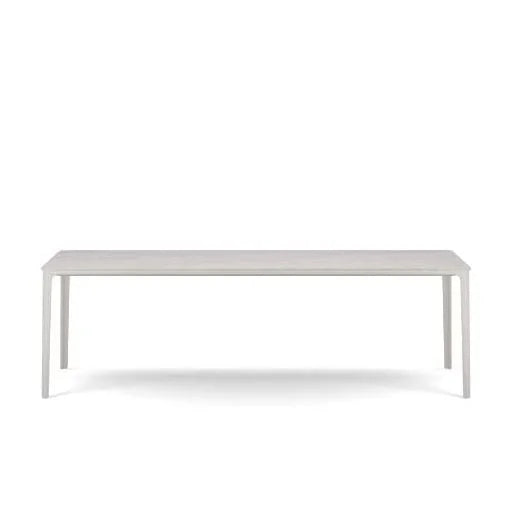 vitra Plate Dining Table - wit onderstel - Carrara marmer - 100 x 240 cm.