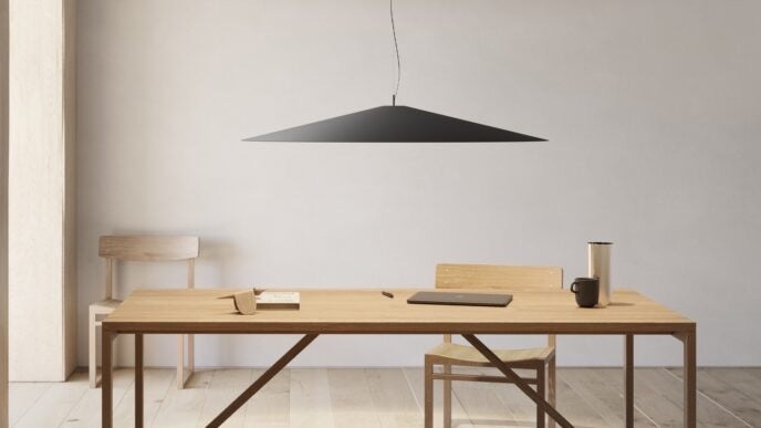 Minimalistische hanglamp.