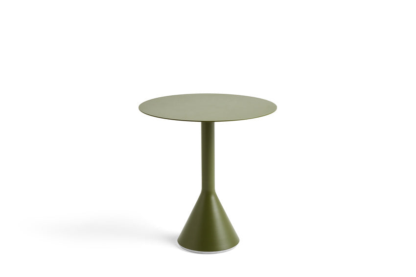 Hay Design tuintafel Palissade Cone - rond - olive Ø 70 cm.