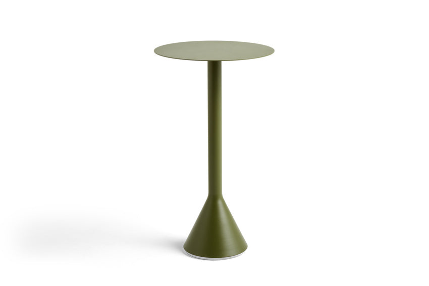 Hay Design tuintafel Palissade Cone - rond hoog - olive Ø 60 cm.