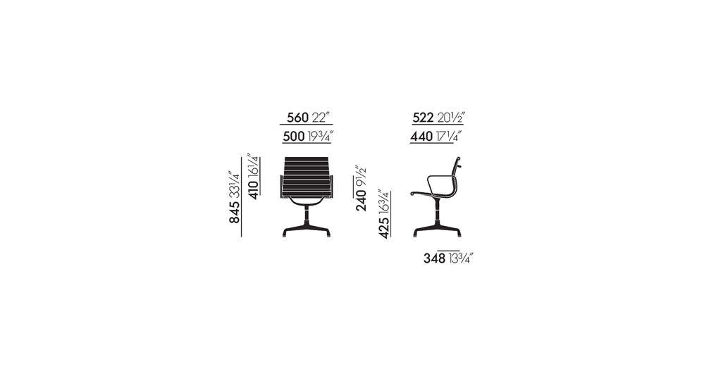 vitra Eames Aluminium Chair EA 103 - Dine - Netweave