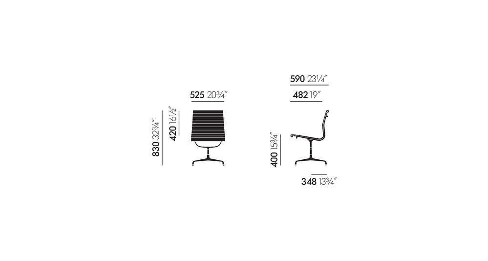 vitra Eames Aluminium Chair EA 105 - Conference - Hopsak