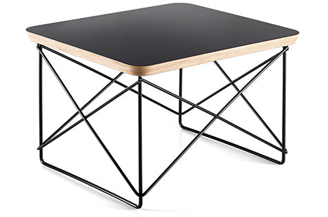 vitra Eames Occasional Table LTR - HPL zwart - onderstel zwart