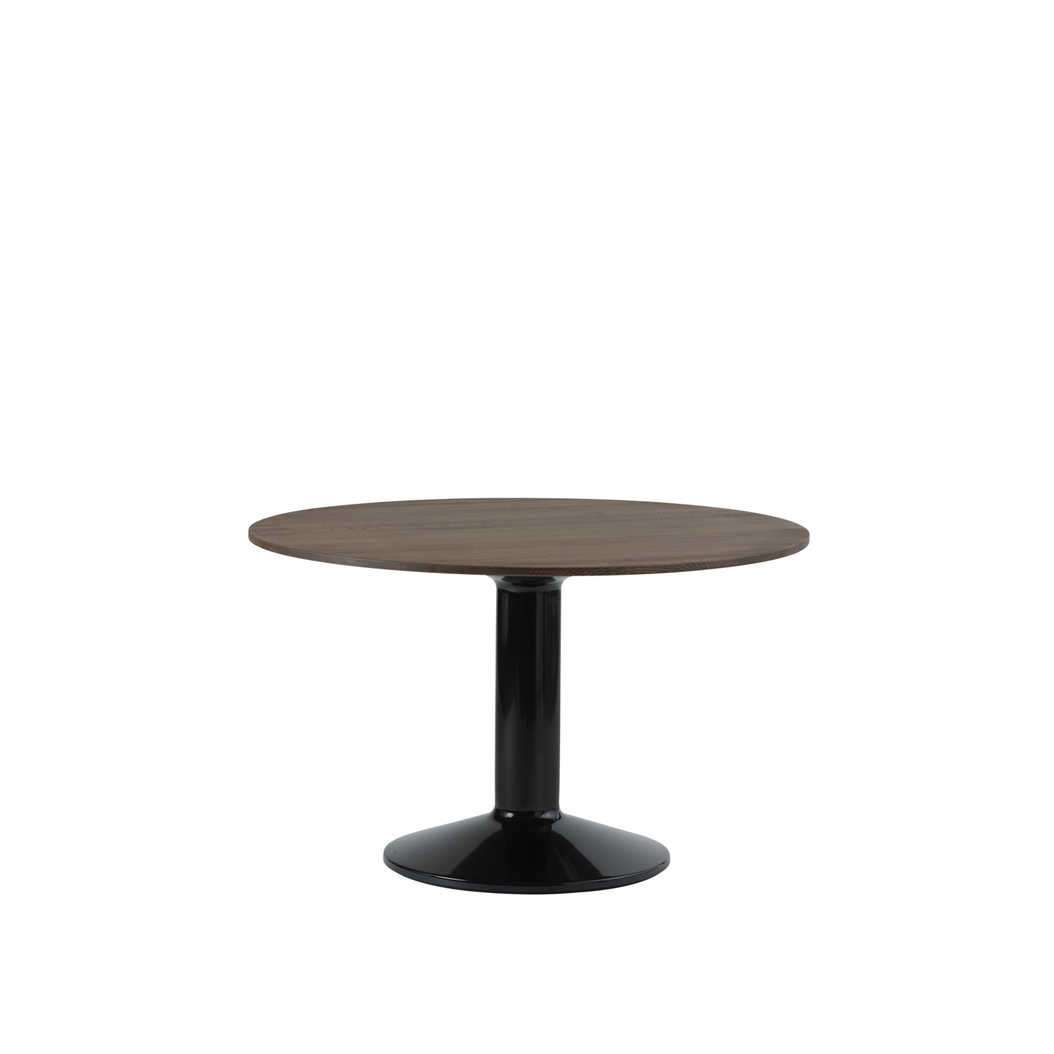 Muuto tafel Midst - Ø 120 cm. - donker geolied eiken / zwart