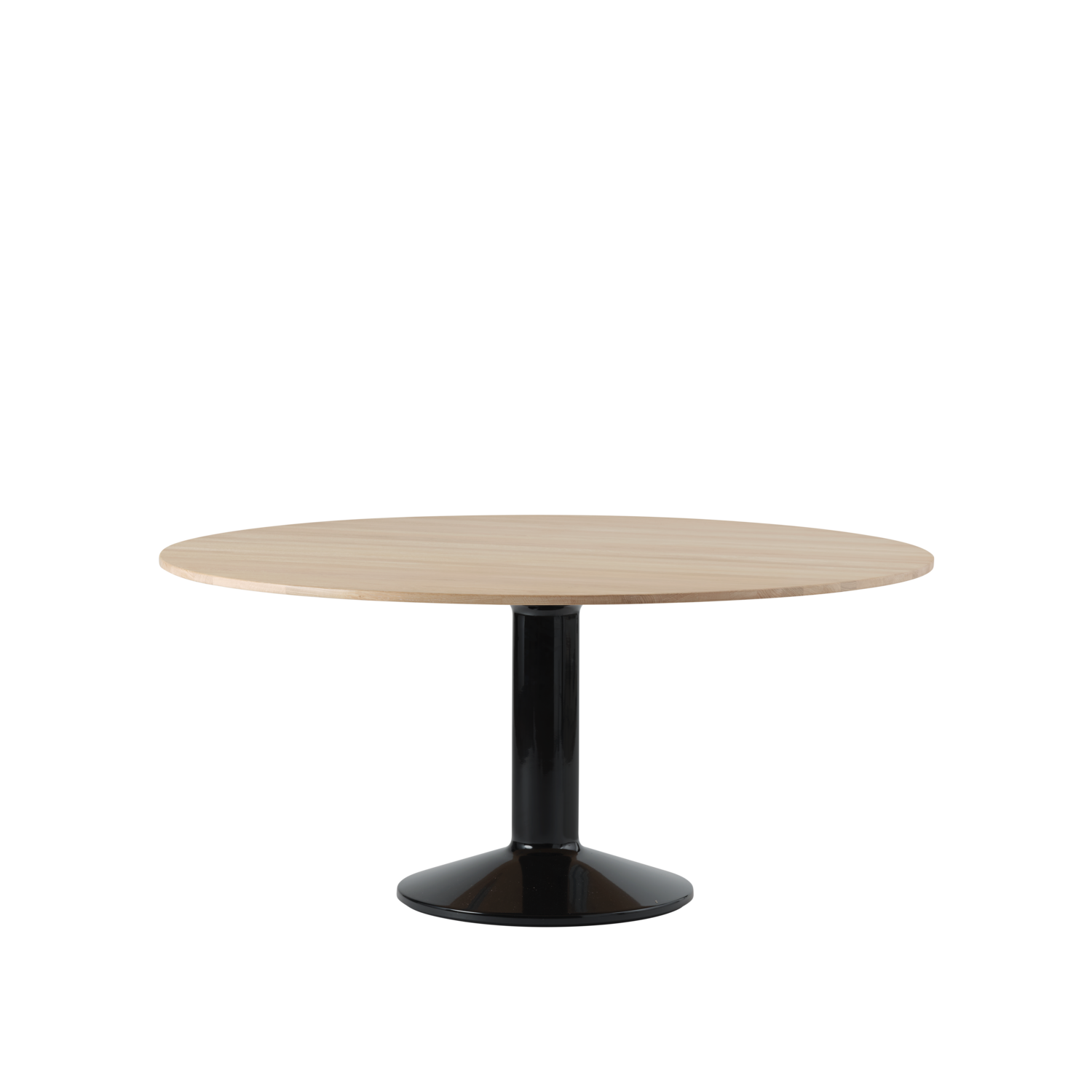 Muuto tafel Midst - Ø 160 cm. - geolied eiken / zwart