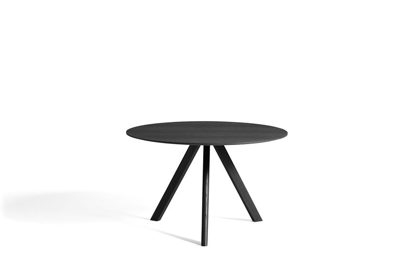 Hay Design tafel CPH 20 - Ø 120 cm. - lacquered solid black oak frame - top black oak