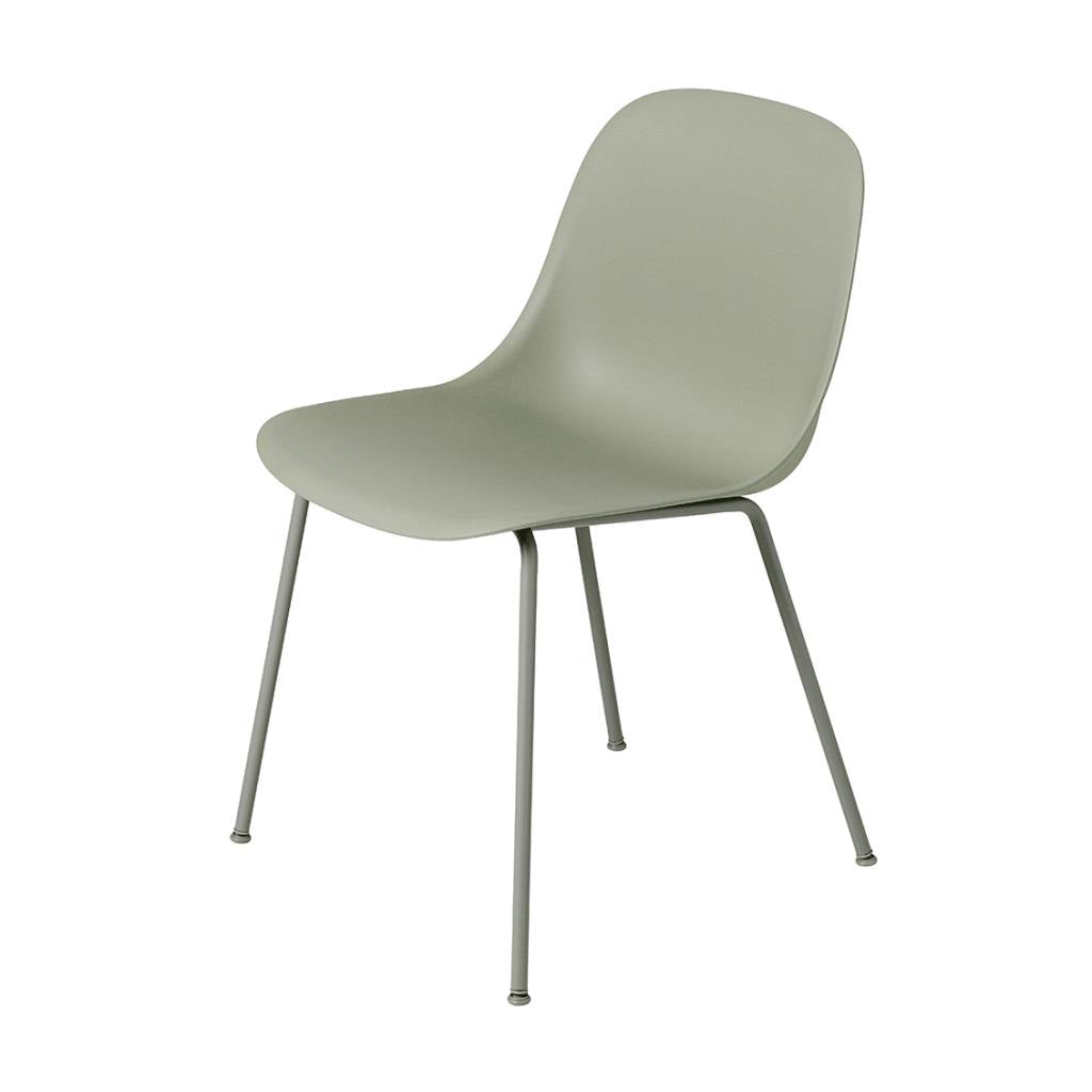 Muuto stoel fiber side - tube base - dusty green