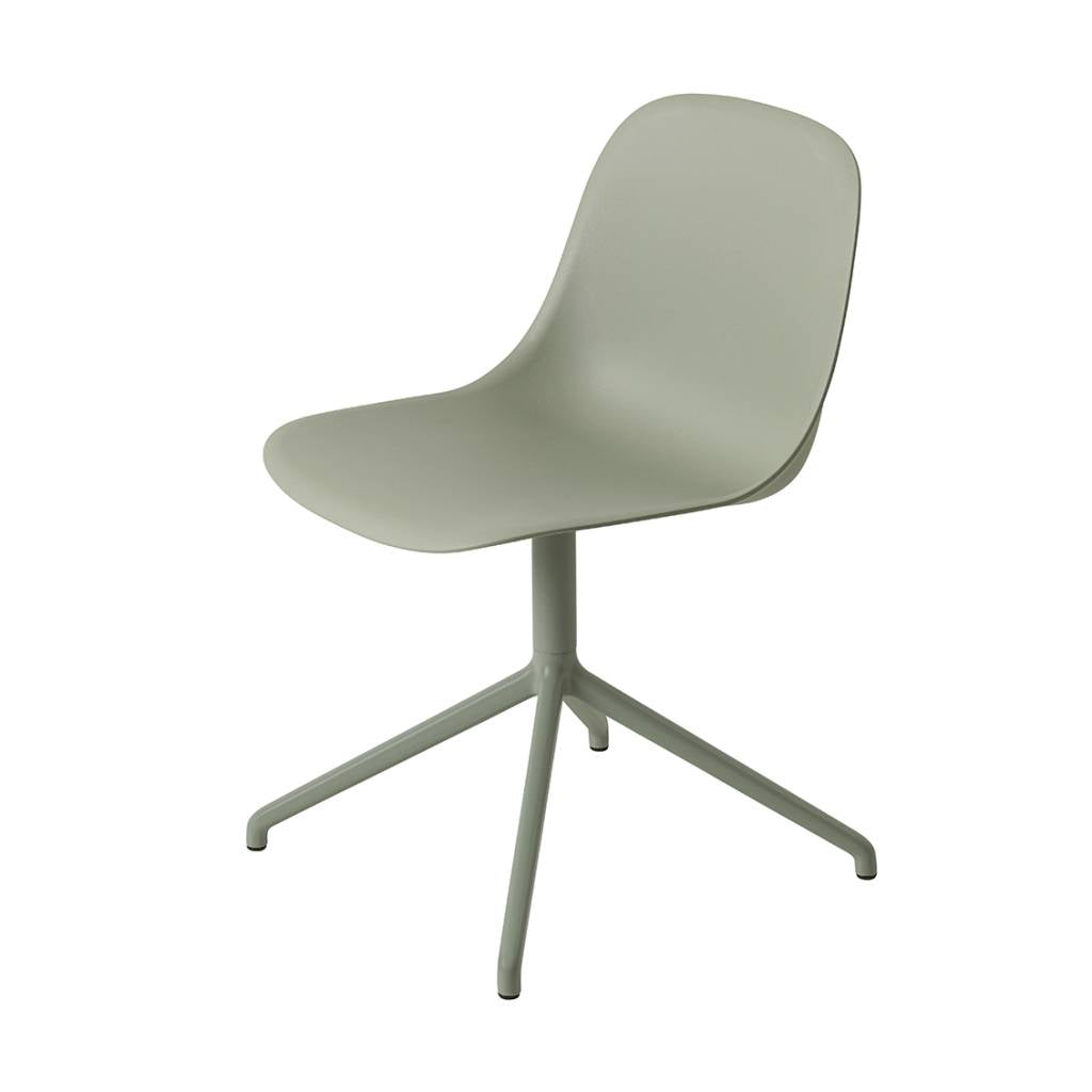 Muuto stoel fiber side - swivel base - dusty green