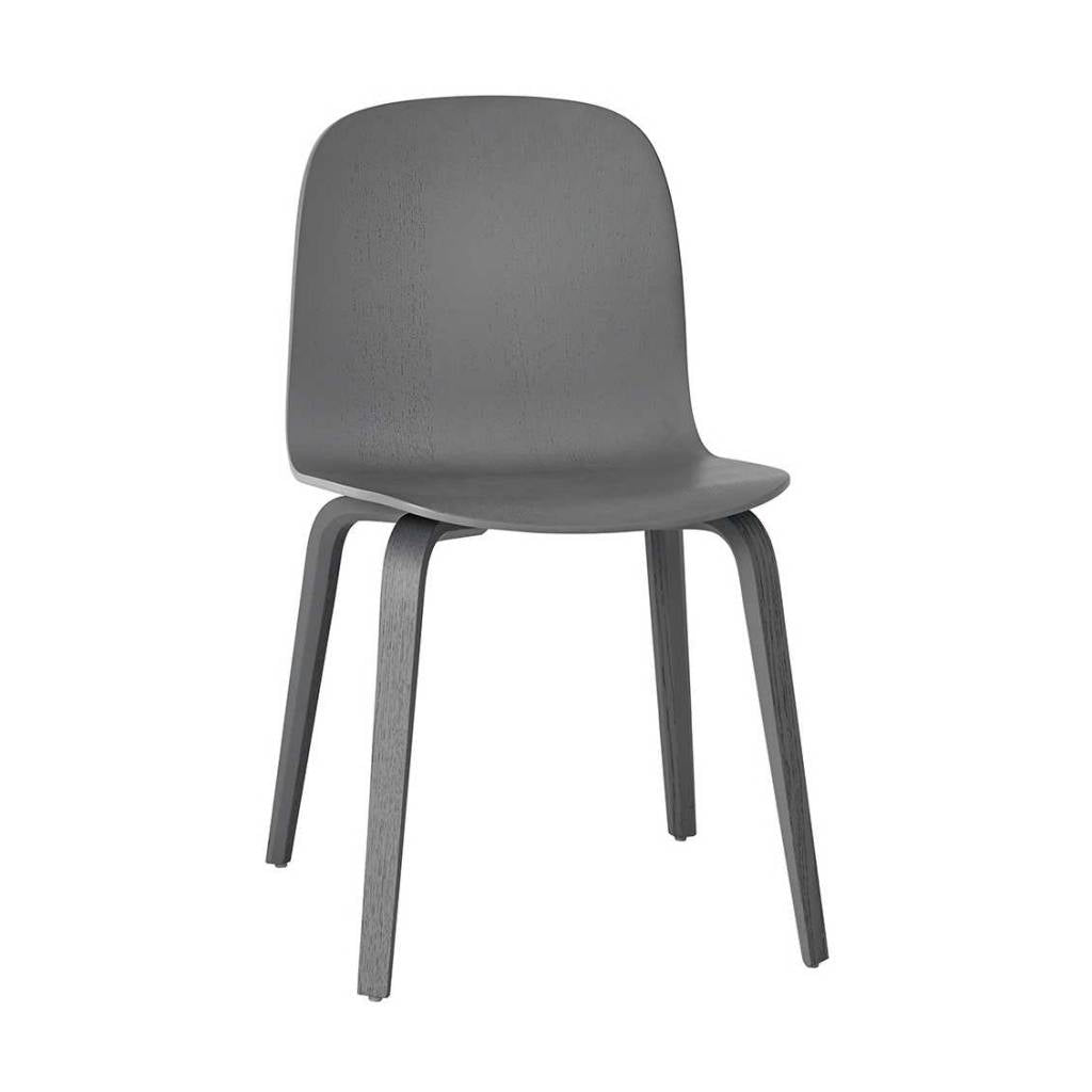 Muuto stoel Visu - wood base - grijs