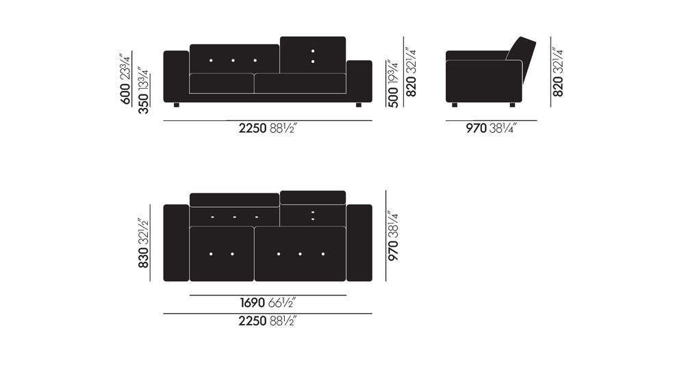 vitra Polder compact sofa