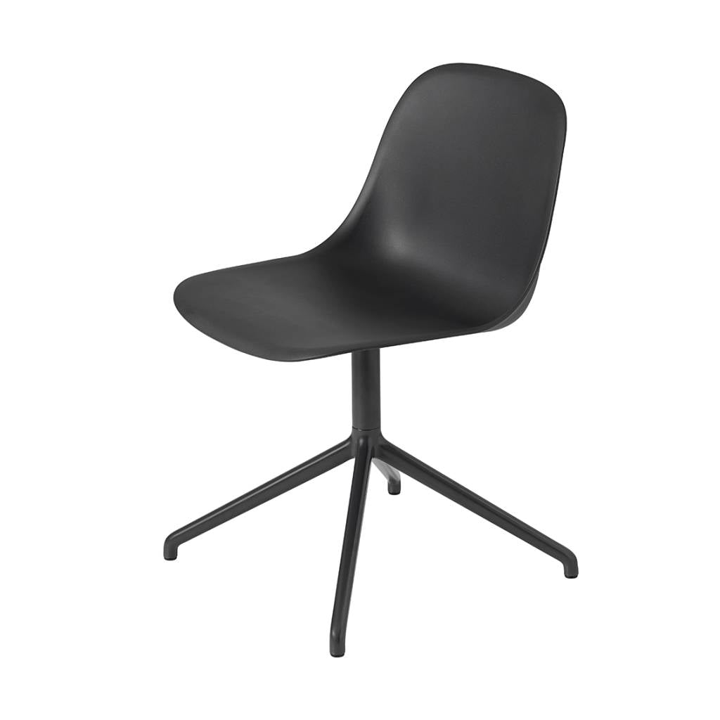 Muuto stoel fiber side - swivel base - zwart