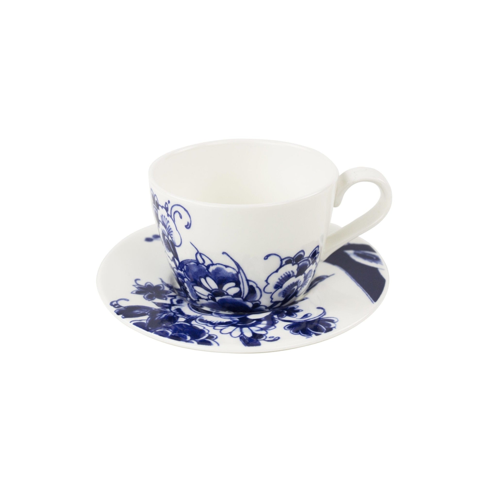 Royal Delft koffiekop- & schotel - Peacock Symphony - kop & schotel