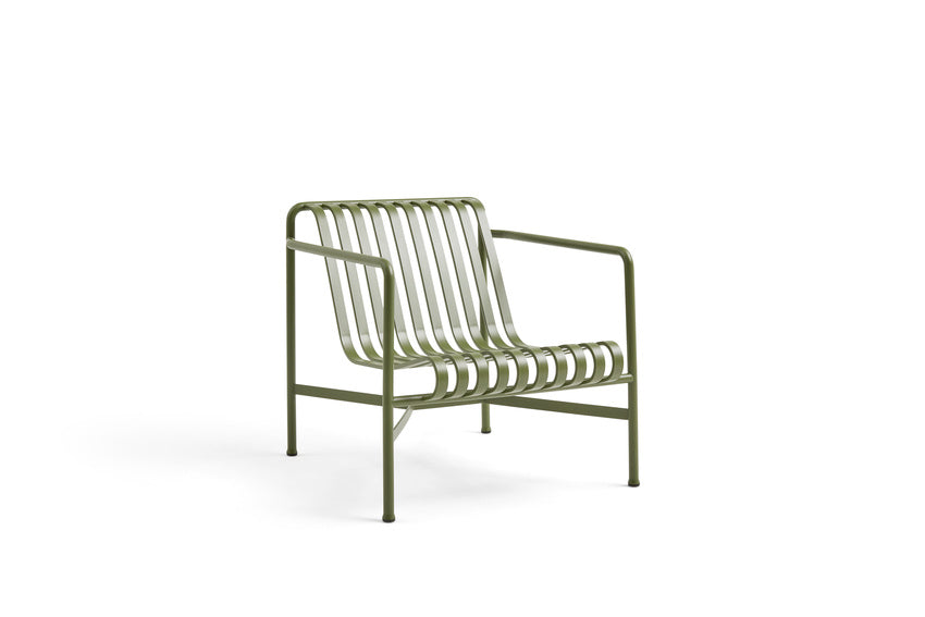 Hay Design lounge tuinstoel laag Palissade met armleuning - olive