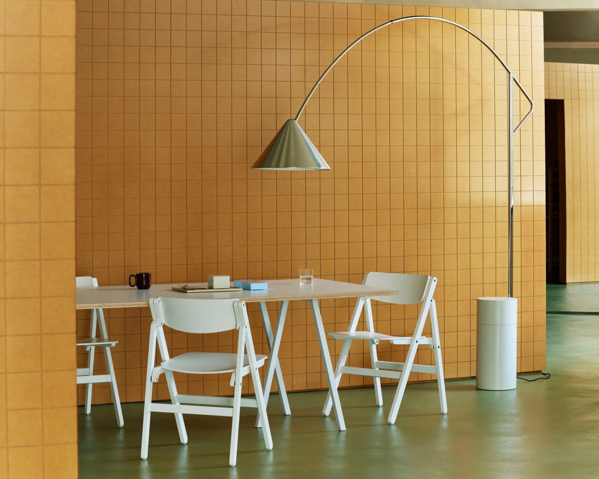 Hay Compass Floor Lamp - geborsteld aluminium