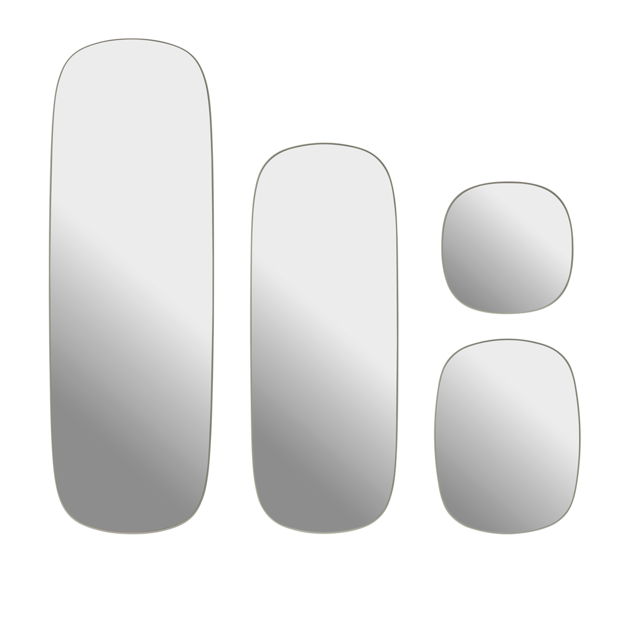 Framed Mirror - 150 x 50 cm Taupe - Clear
