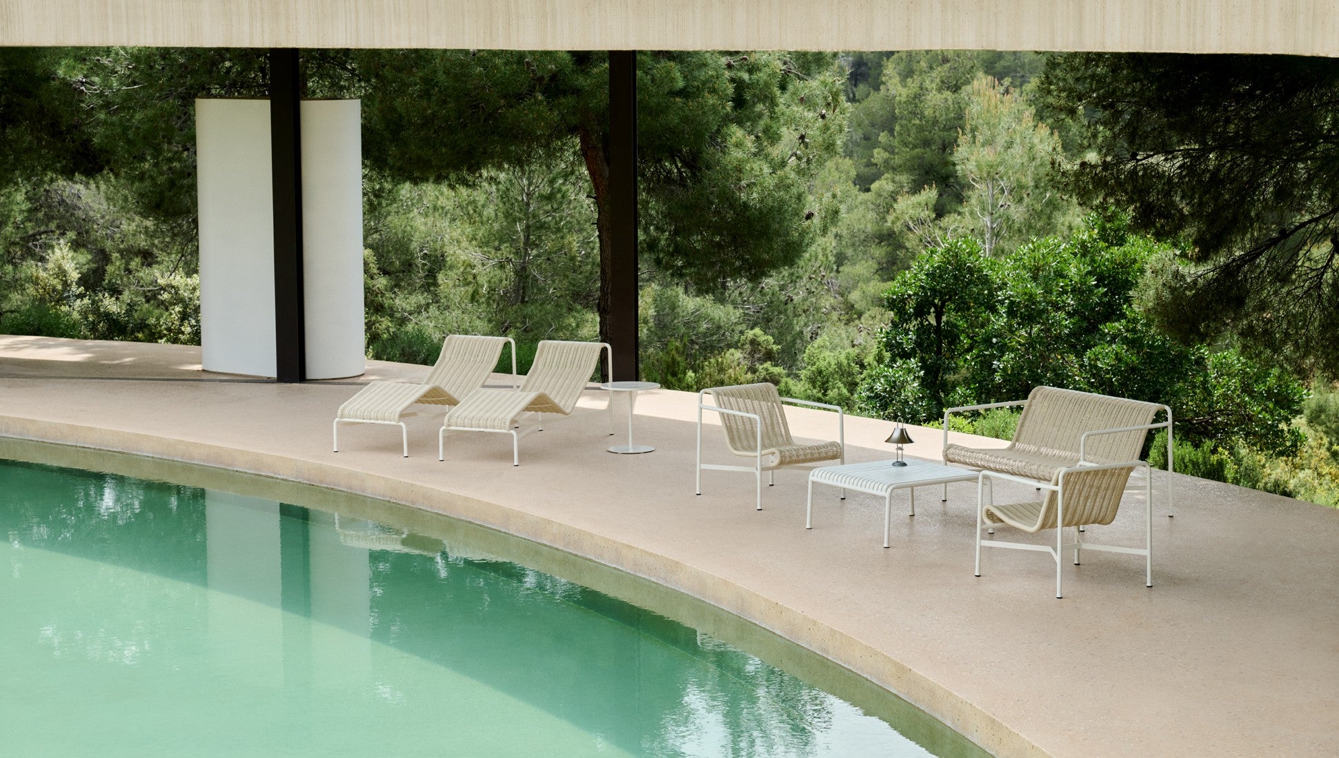 Palissade Cord Loungestoel met armleuning