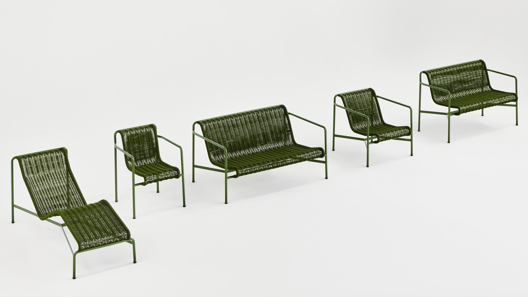 Palissade Cord Loungestoel met armleuning