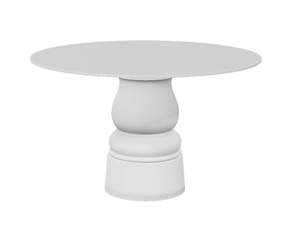 Container Table New Antiques HPL wit - Ø 120 cm.