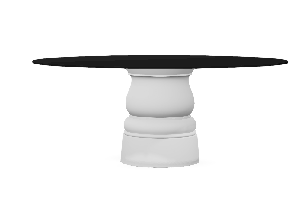 Container Table New Antiques HPL wit - Ø 180 cm.