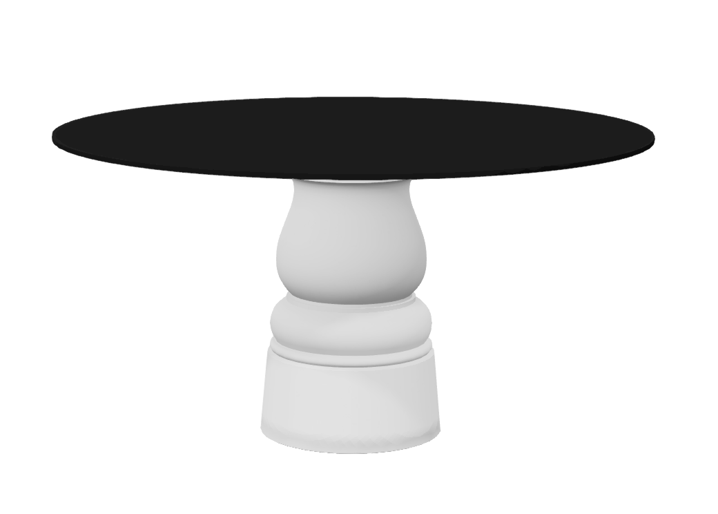 Container Table New Antiques HPL wit - Ø 140 cm.