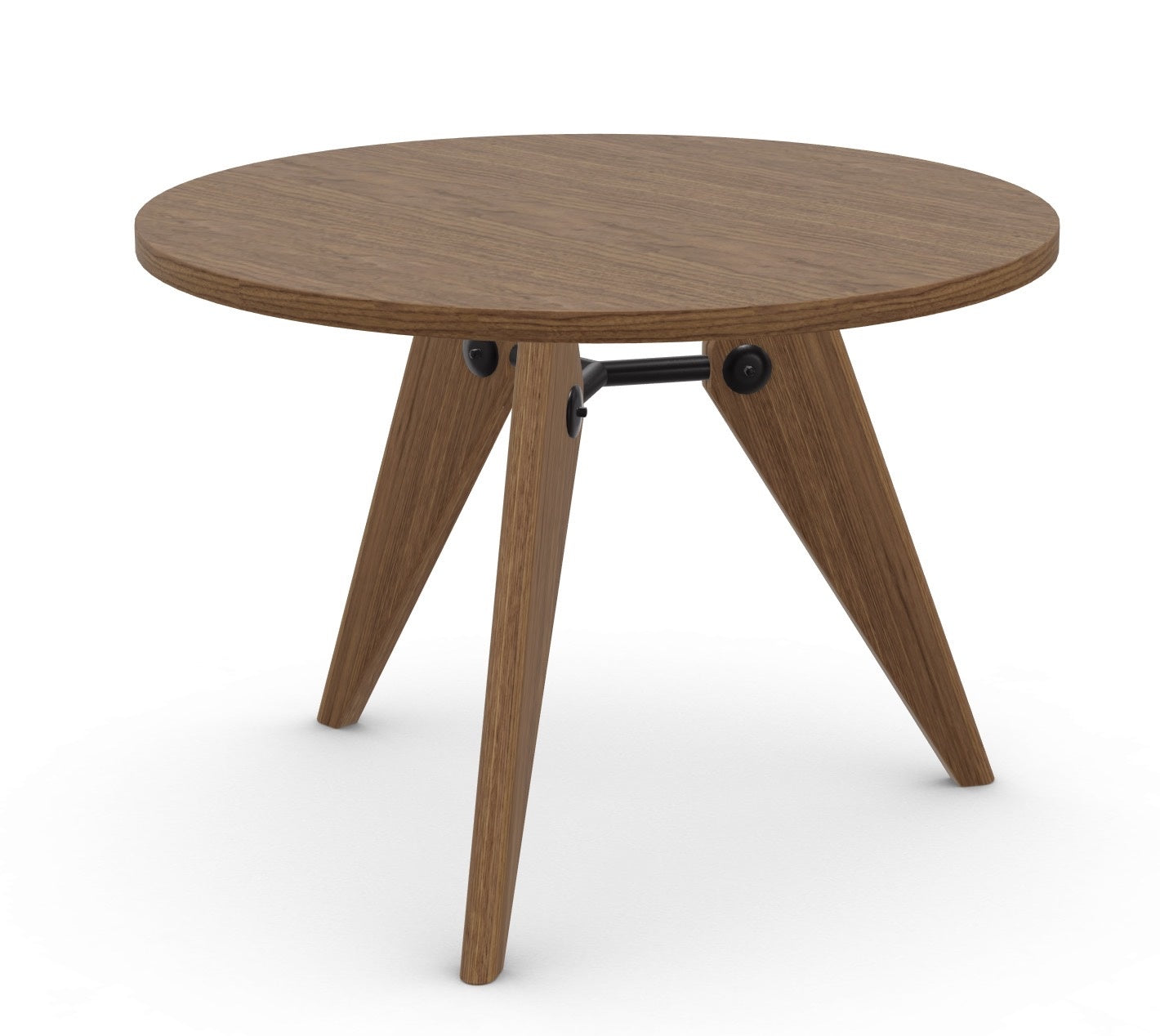 vitra tafel Guéridon - massief Amerikaans noten - Ø 105 cm.