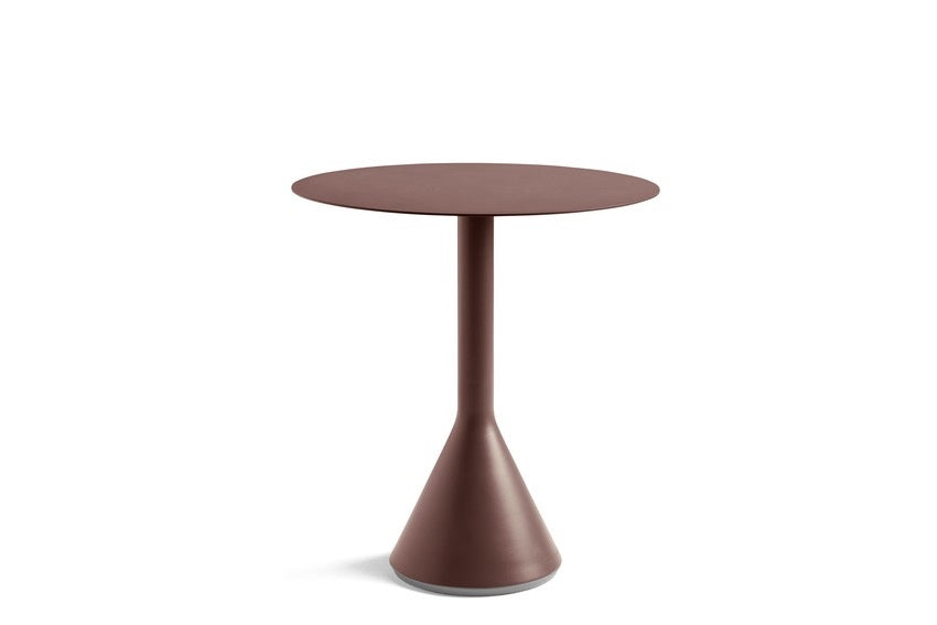 Hay Design tuintafel Palissade Cone - rond - iron red Ø 70 cm.