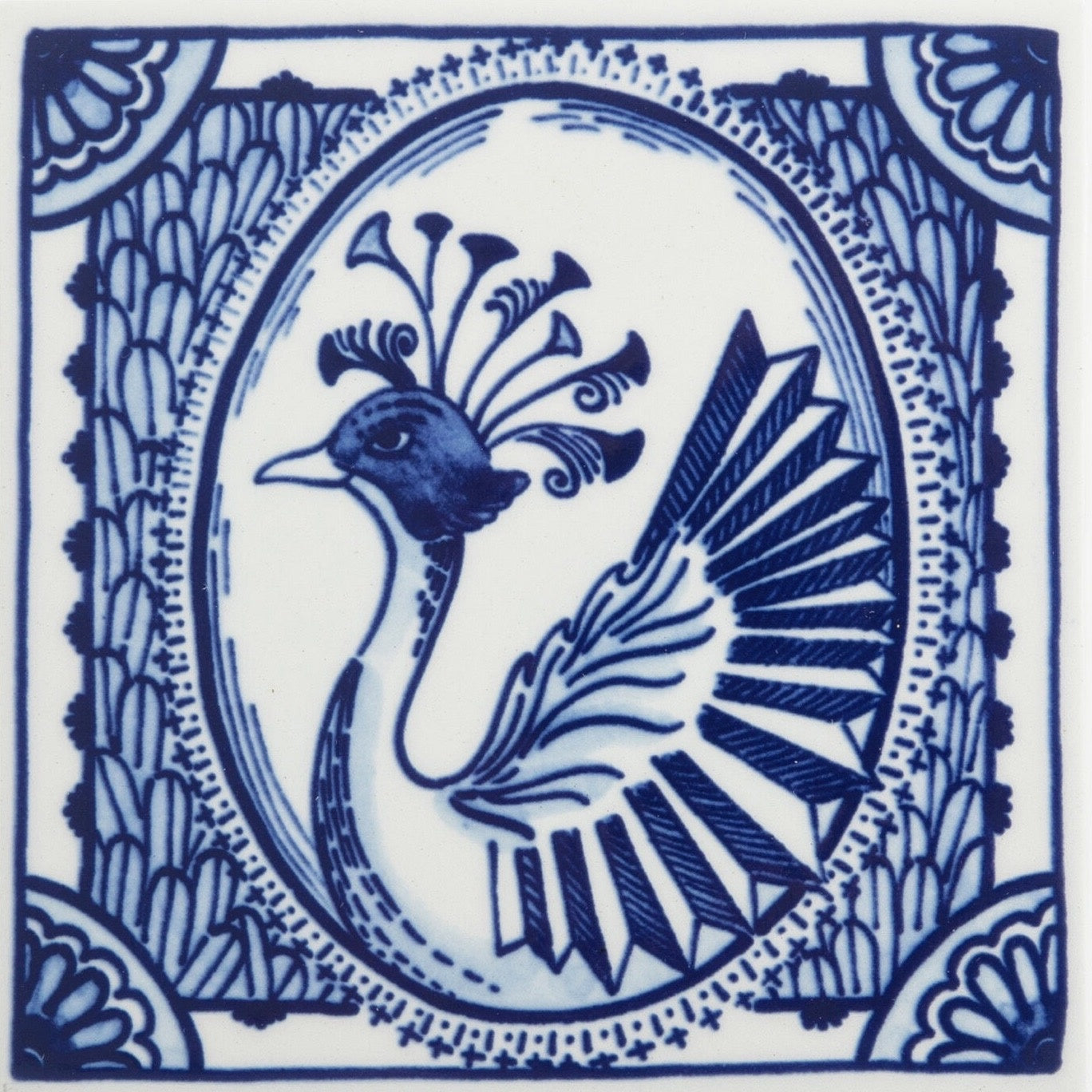 Royal Delft tegel the Extinct Animals - Dandelion Cranes