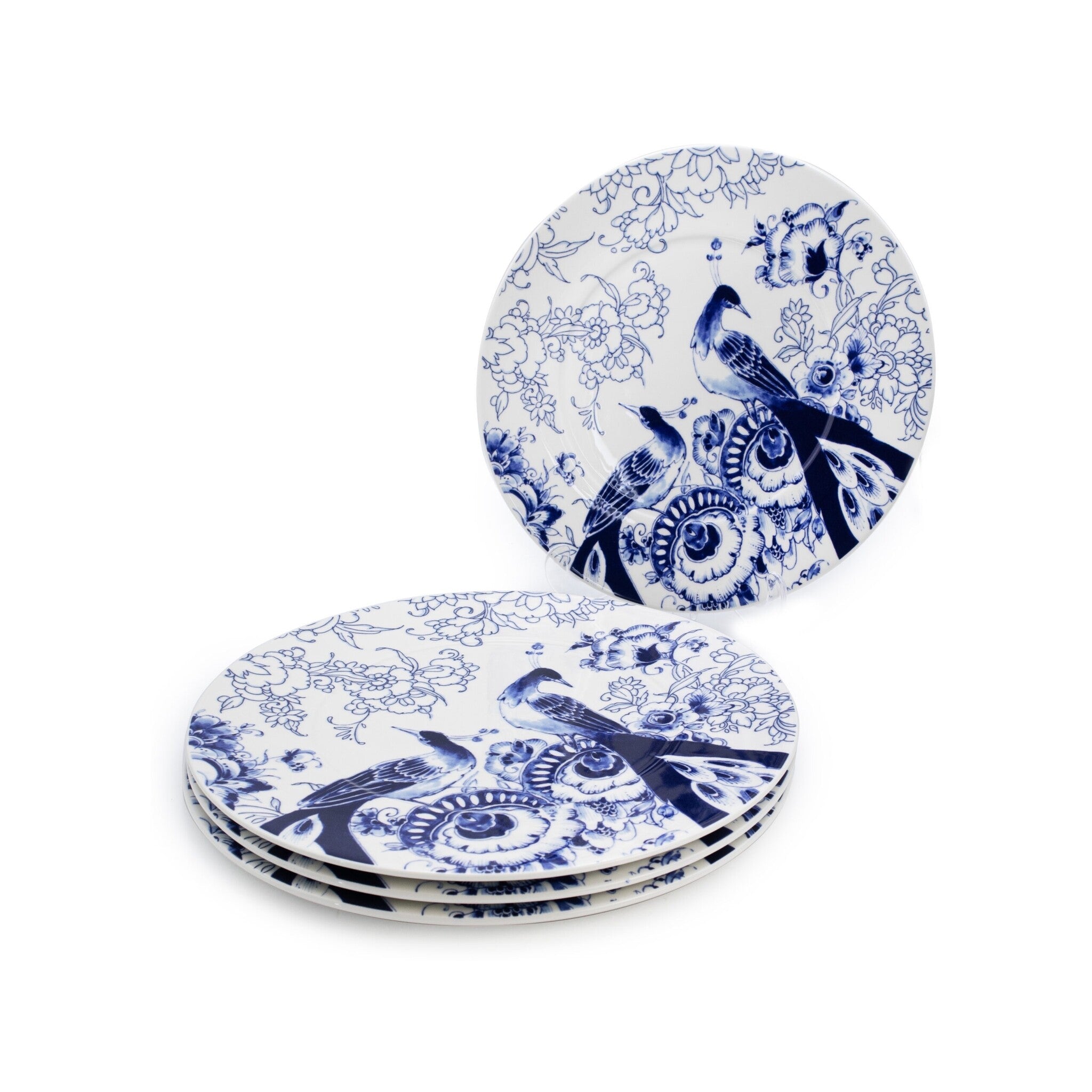 Royal Delft onderborden set van 4 - Peacock Symphony - onderbord set van 4