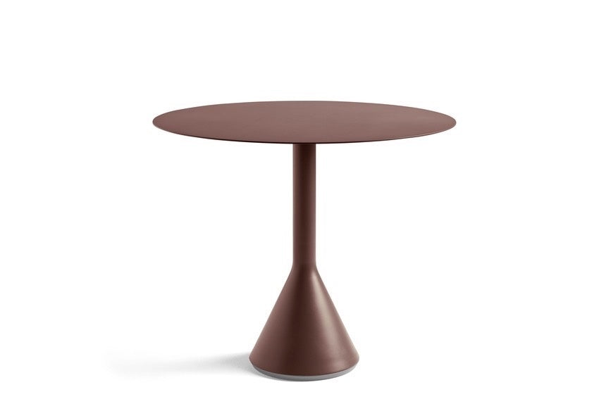 Hay Design tuintafel Palissade Cone - rond - iron red Ø 90 cm.