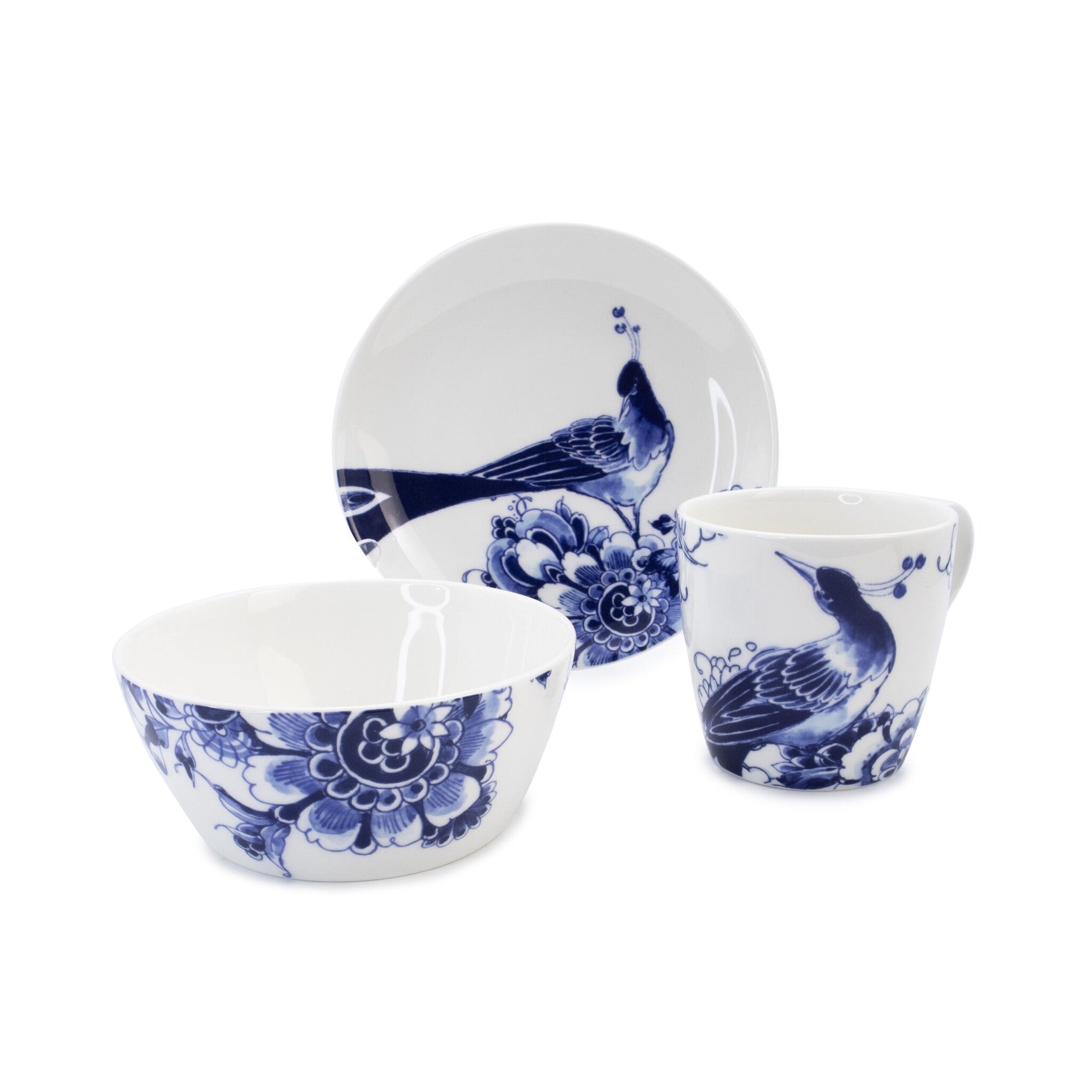 Royal Delft ontbijtset 3-delig - Peacock Symphony - ontbijtset 3-delig