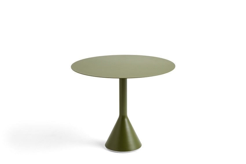 Hay Design tuintafel Palissade Cone - rond - olive Ø 90 cm.