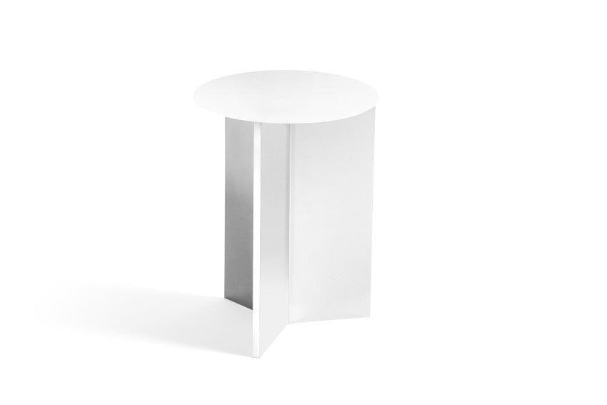 Hay Design bijzettafel Slit rond - wit - Ø 35 cm.