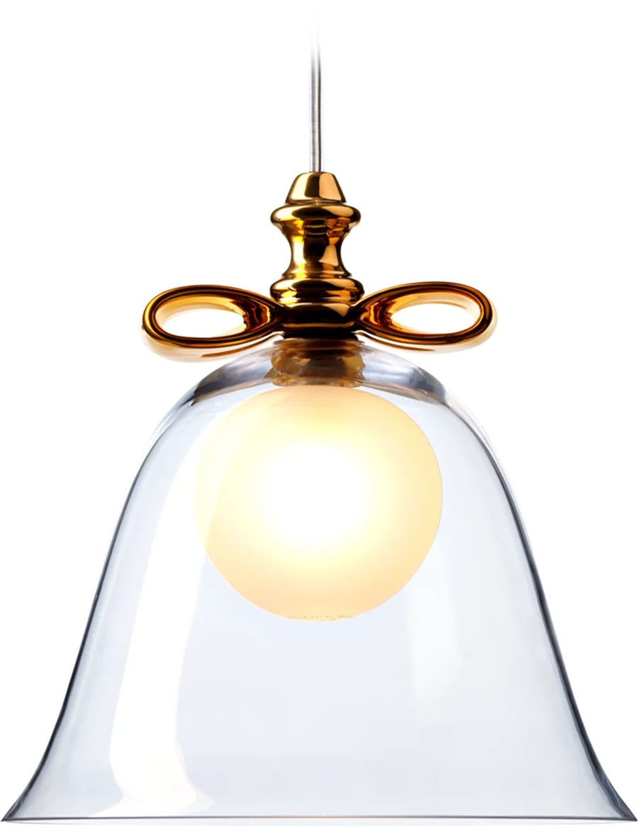 Moooi hanglamp Bell - small - transparent - gold