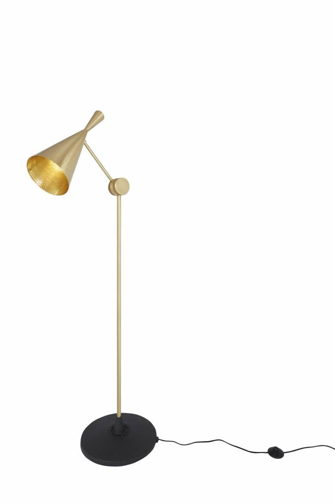 Tom Dixon vloerlamp Beat - geborsteld messing