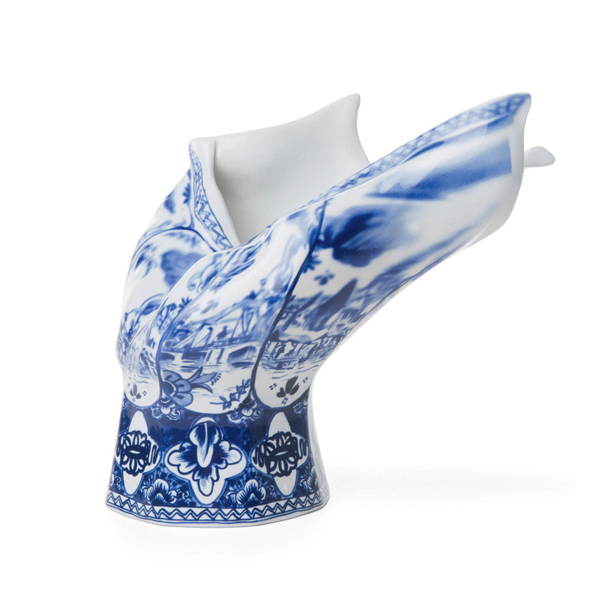 Moooi vaas Delft Blue ’Blow Away’ - standaard