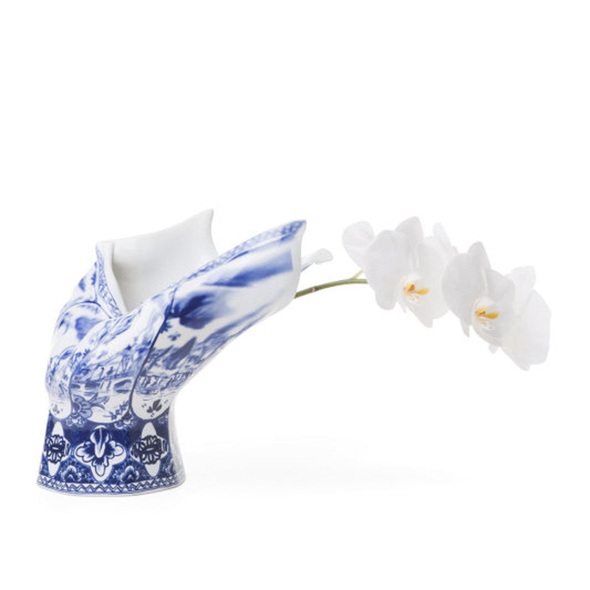 Moooi vaas Delft Blue ’Blow Away’ - standaard